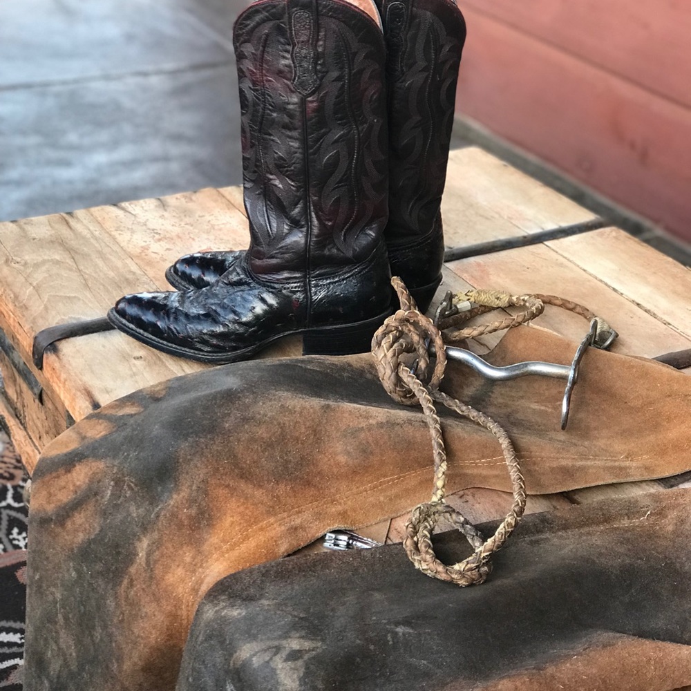 Authentic men’s NOCONA Black Cherry Ostrich  boots